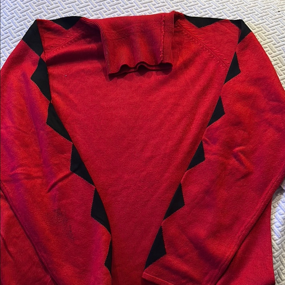 Red and Black Men's Sweater